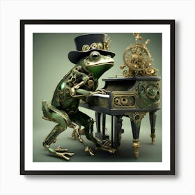 Piano frog Art Print