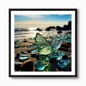 Sea Glass On The Beach 2 Art Print