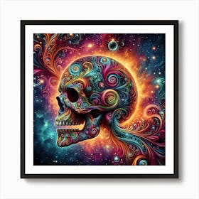 Psychedelic Skull 6 Art Print