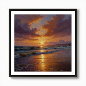 Sunset On The Beach 5 Art Print