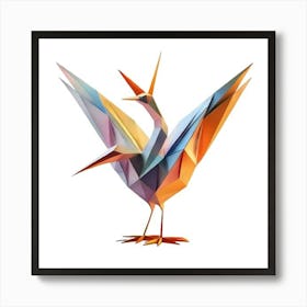 Majestic origami Bird Affiche