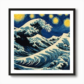 Great Wave Off Kangan Art Print