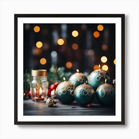 Christmas Ornaments 23 Art Print