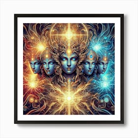 Artistic Revelation: Unveiling Divine Insights in Visual Form Art Print