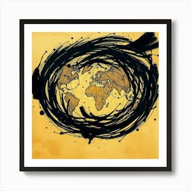 World Map 1 Affiche