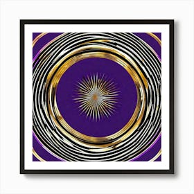 Circles with purple tone Art Print