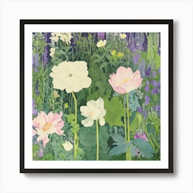 Flowers In The Garden 3 Art Print