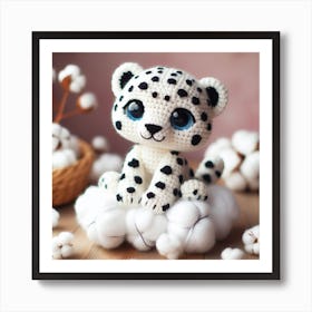 Amigurumi, Snow Leopard Art Print