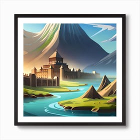 Mountain scene Art Print