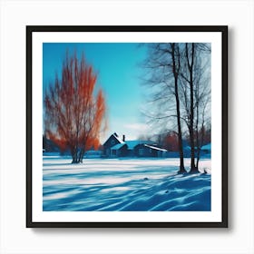 Winter on the Farm Art Print