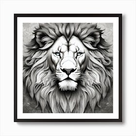 Lion Head 43 Art Print