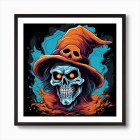 Witch Skeleton Art Print