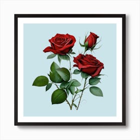 Red Roses Art Print