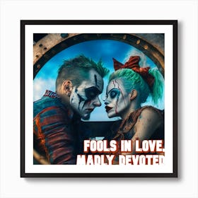 Joker and Harley Love Art Print