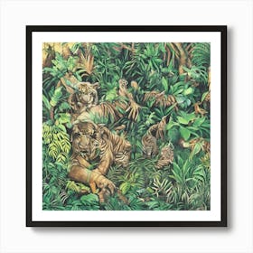 Tiger Family Art Print