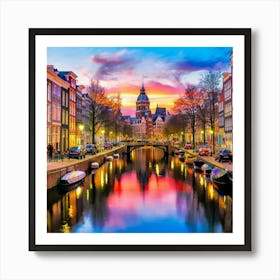 Amsterdam In A Row 9 Art Print