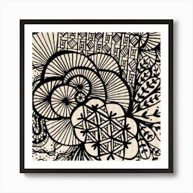 Background Abstract Beige Black Art Print