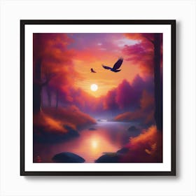 Birds In The Sky Art Print