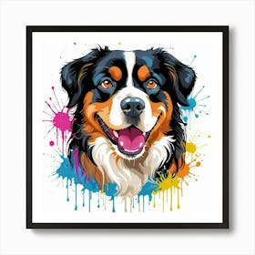 Graffiti Burmese Mountain Dog 1 Art Print