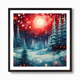 Classic Holiday Brushwork Art Print