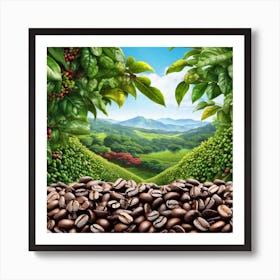 Coffee Beans In The Forest 24 Art Print