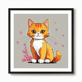 Orange Tabby Cat 2 Art Print