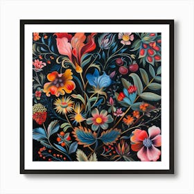 Floral Spotlight (10) Art Print