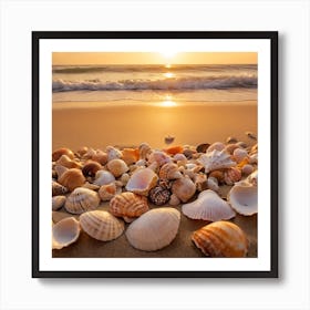 Seashells On The Beach 1 Art Print