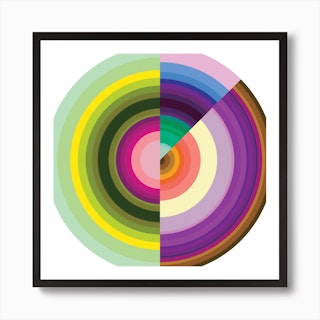 Color Wheel Circle 3 Square Art Print