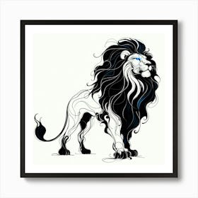 Ink Lion Art Print