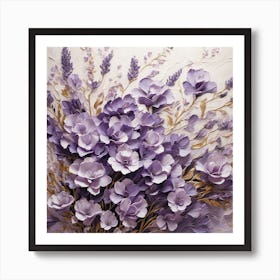 Purple Flowers 1 Art Print