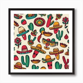 Mexican Pattern 3 Art Print