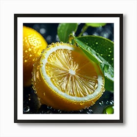 Lemon Miki Asai Macro Photography Close Up Hyper Detailed Trending On Artstation Sharp Focus S (1) Art Print