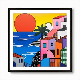 Sunset Over the Bay of Naples Art Print