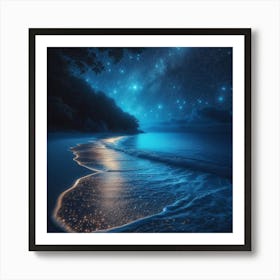 Night On The Beach Art Print