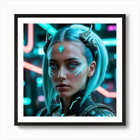 Cybernetic Beauty Art Print