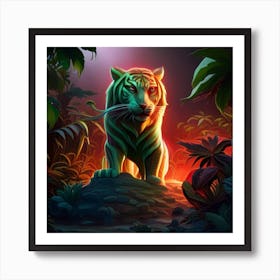 Tiger In The Jungle Art Print