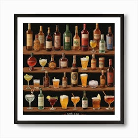 Default Alcoholic Drinks Of Different Countries Aesthetic 0 (1) Art Print