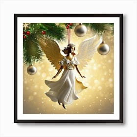 Angel Christmas Ornament 1 Art Print