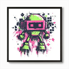 Design Retro 8 Bit Space Invader 1 Art Print