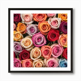 Colorful Roses Background 29 Art Print