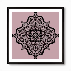 Scandinavian lace folk art Art Print