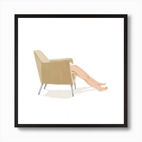 Lazy Chair Square Art Print