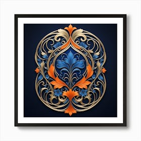 Ornate Floral Design Art Print