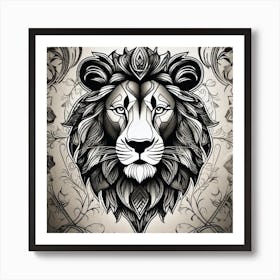 Lion Head 13 Art Print