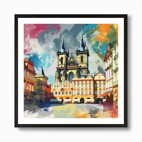 Prague Cityscape 4 Art Print