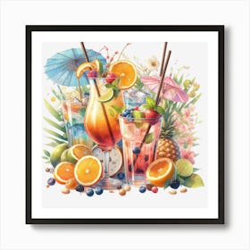 Tropical Drinks 8 Art Print