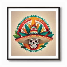 Mexican Skull 75 Art Print