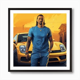 Grand Theft Auto style Zlatan Art Print