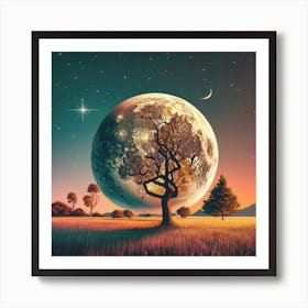 Full Moon In The Sky Art Print